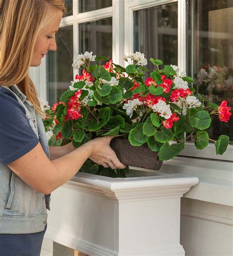 outdoor silk flowers window box|faux outdoor window box flowers.